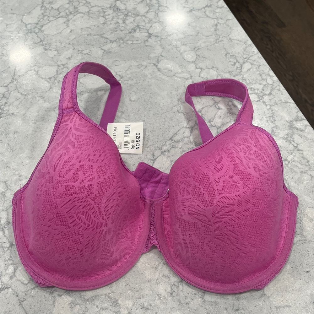 Wacoal 36DD Pink Underwire Smoothing Bra BREAST CANCER LOGO - NEW